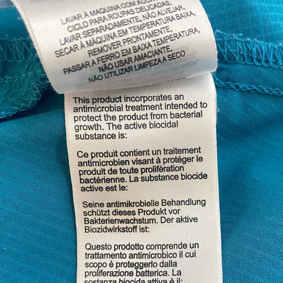 Columbia Omni-Shade Top Blue short sleeve button up women sz XS - Picture 9 of 10